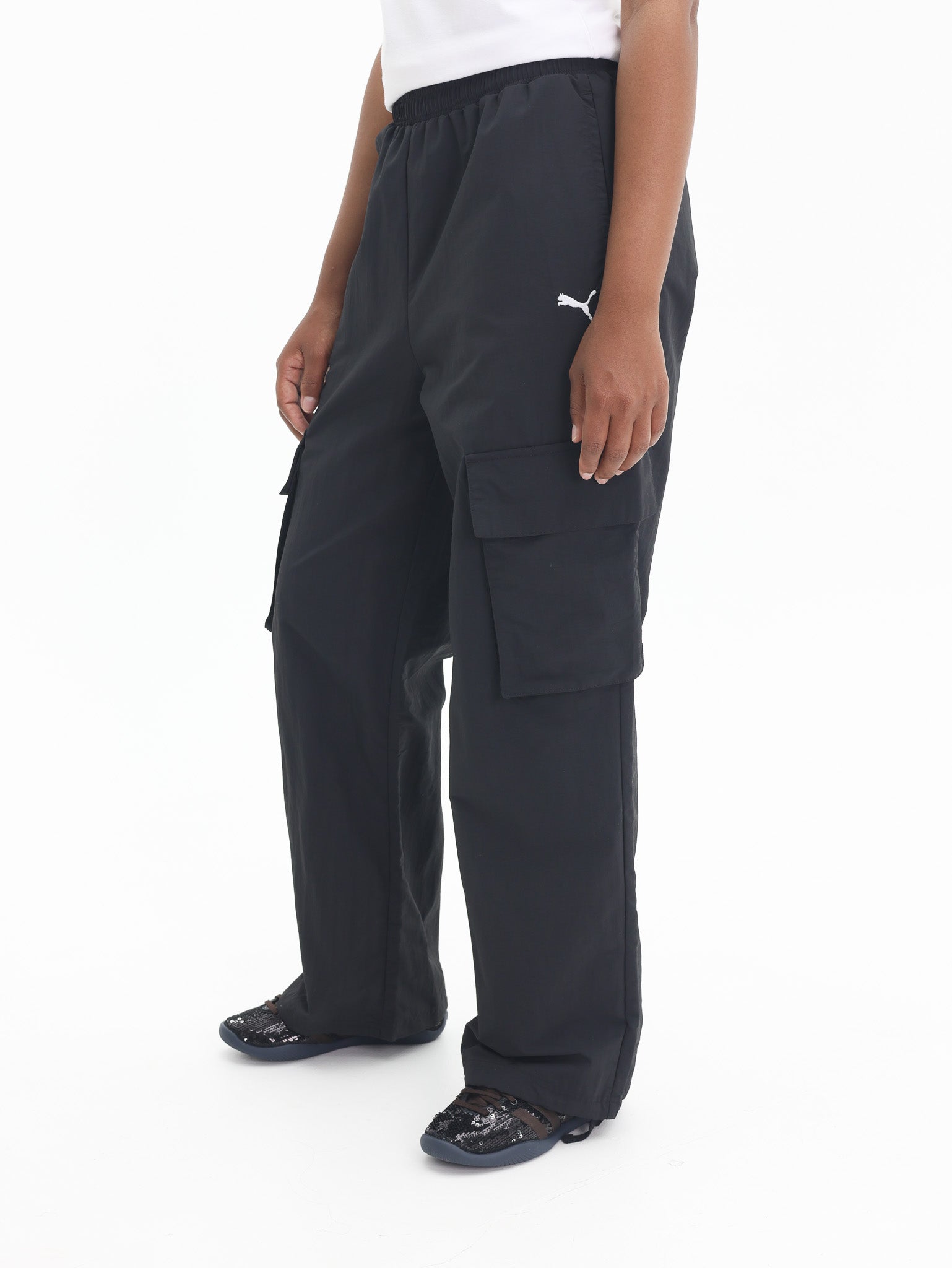Puma Ladies Cargo Pants Woven Grey